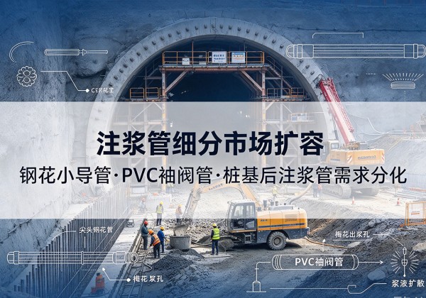 子长注浆管细分市场扩容，隧道钢花小导管、PVC 袖阀管、桩基后注浆管需求分化